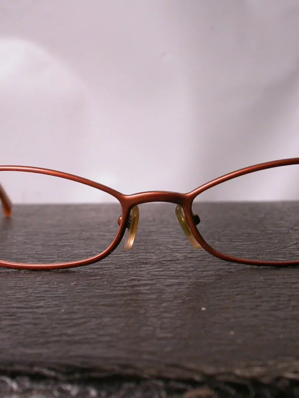 Face A Face Steps Bronze Orange Metal Stylish Eyeglasses Hand Made in France